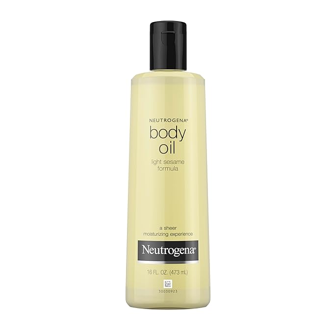 Neutrogena Neutrogena Body Oil Light Sesame Formula, 16 fl oz, Radiant Glow Moisturizer for Dry Skin, Bath & Shower Oil For Smooth and Hydrated Skin Moisturiser
