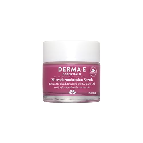 Derma E DERMA E Microdermabrasion Scrub with Dead Sea Salt & Citrus Essential Oils – Facial Exfoliating Scrub Smooths, Revitalizes and Renews – Ideal for Scars and Wrinkles, 2oz Exfoliator