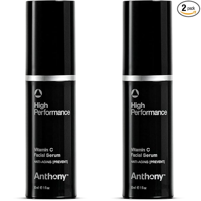 Anthony Anthony High Performance Vitamin C Cream Treatment. Advanced Anti-Aging Serum for Face with Polypeptides & Salicylic Acid. Dark Spot Corrector Moisturizer for Face Brightening, 2 Pack (1 Fl Oz) Serum
