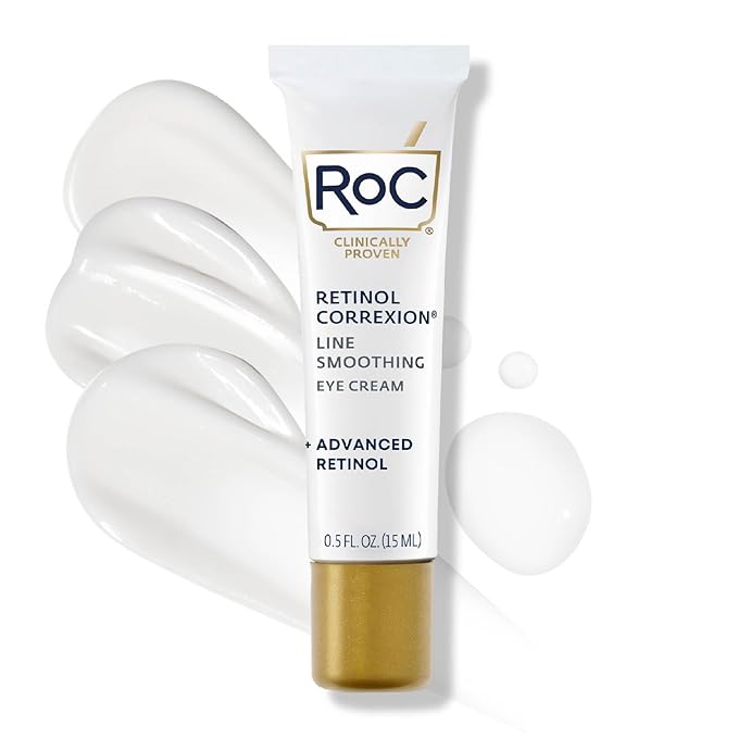 RoC RoC Retinol Correxion Under Eye Cream for Dark Circles & Puffiness, Daily Wrinkle Cream, Anti Aging Skin Care Treatment Women and Men, 0.5 oz (Packaging May Vary) Korean face wash