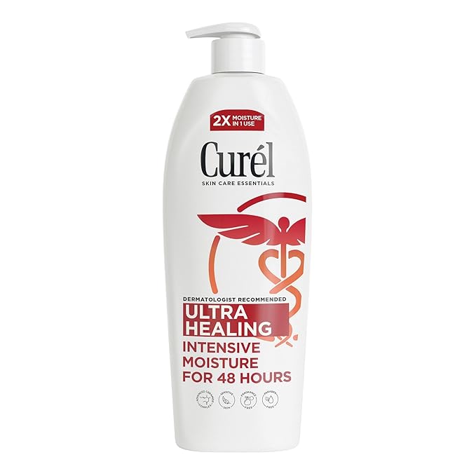 Curel Curel Ultra Healing Intensive Fragrance-Free Lotion For Extra-Dry Skin, Dermatologist Recommended, Ideal for Sensitive Skin, Cruelty Free, Paraben Free, 20 Oz Moisturiser
