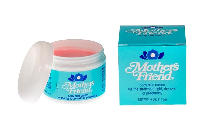 S.S.S. CO. S.S.S. CO. Mother’s Friend Moisturizing Body Cream - 4 oz, Postpartum Essentials for Stretch Mark Care During Pregnancy, Soothe Stretched, Tight, Dry Skin, Made in USA Moisturiser