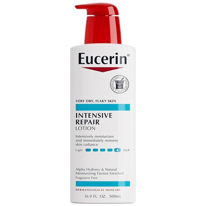 Eucerin Eucerin Intensive Repair Body Lotion for Dry Skin with Alpha Hydroxy, Body Moisturizer for Very Dry Skin, Moisturizes, Exfoliates and Conditions, Fragrance Free and Paraben Free, 16.9 Fl Oz Bottle Exfoliator