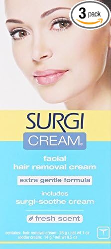 Surgiwax Facial Hair Removal Cream for Women - Extra Gentle Depilatory Formula for Face Sensitive Skin