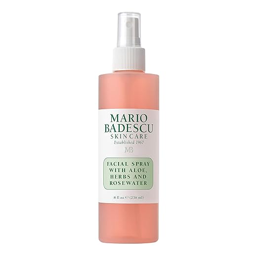 Mario Badescu Facial Spray with Aloe, Herbs and Rose Water for All Skin Types, Face Mist that Hydrates, Rejuvenates & Clarifies skincare
