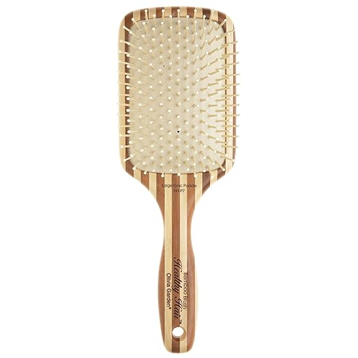 Olivia Garden Healthy Hair Eco-Friendly Bamboo Ionic Paddle Hair Brush skincare