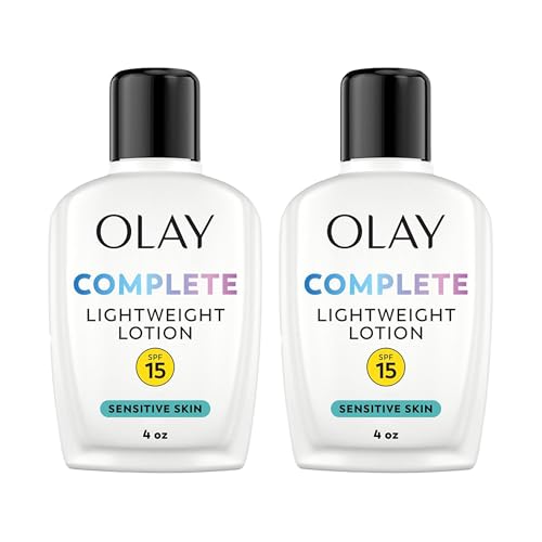 Olay Olay Face Moisturizer, Complete with Sunscreen SPF 15, Daily Facial Lotion for Normal Skin, Lightweight Hydrating Broad Spectrum Sun Protection - Vitamin C, E, and Niacinamide - 6 Oz 2 Pack Sunscreen