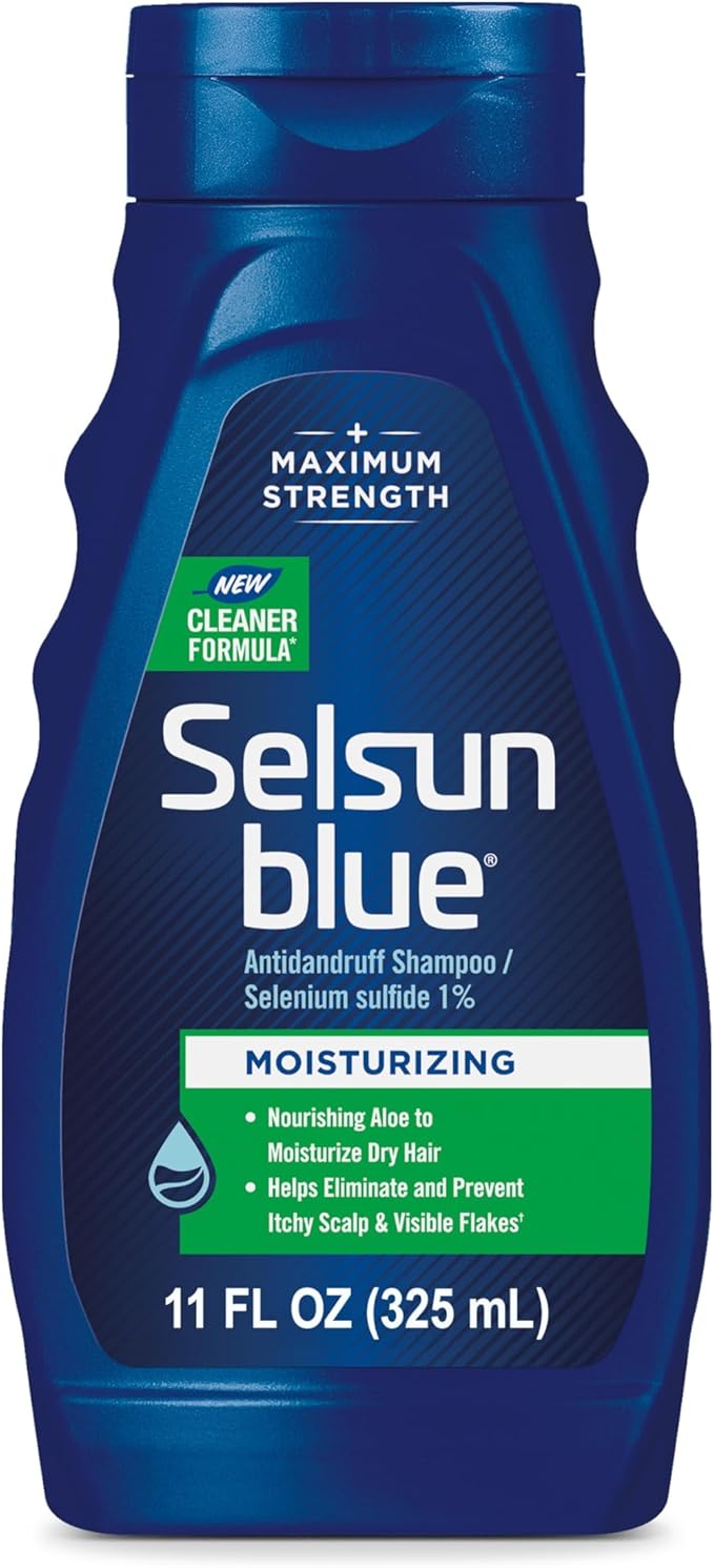 Selsun Blue Selsun Blue Moisturizing Antidandruff Shampoo, Maximum Strength Scalp Treatment With Selenium Sulfide, 11 fl. oz. Exfoliator