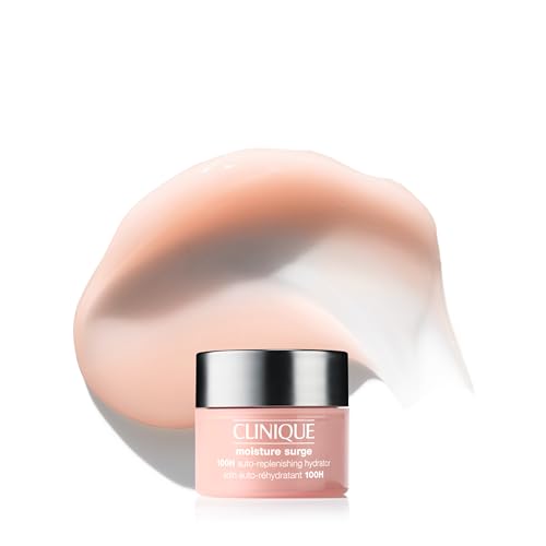 Clinique Clinique Moisture Surge 100H Auto-Replenishing Hydrator Oil Free Face Moisturizer | With Hyaluronic Acid, Aloe Bioferment and Vitamins C + E | Hydrating + Moisturizing, Mini Travel Size, 0.5 Fl Oz Moisturiser