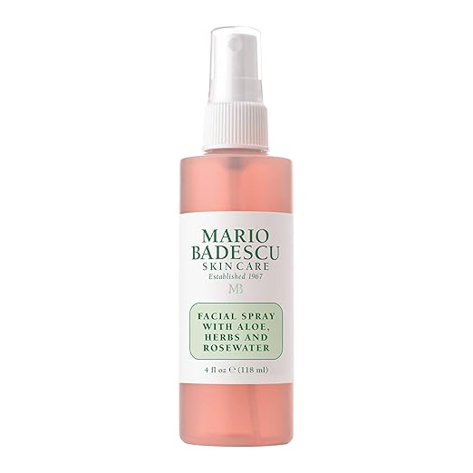 Mario Badescu Facial Spray with Aloe, Herbs and Rose Water for All Skin Types, Face Mist that Hydrates, Rejuvenates & Clarifies skincare