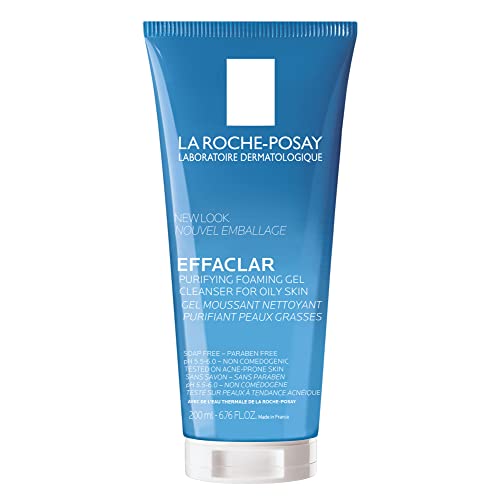 La Roche-Posay La Roche-Posay Effaclar Purifying Foaming Gel Cleanser for Oily Skin, With Zinc Pidolate To Remove Excess Oil & Shine, Alcohol Free & Oil Free, Face Wash For Oily Skin, Sensitive Skin Tested Water Cleanser