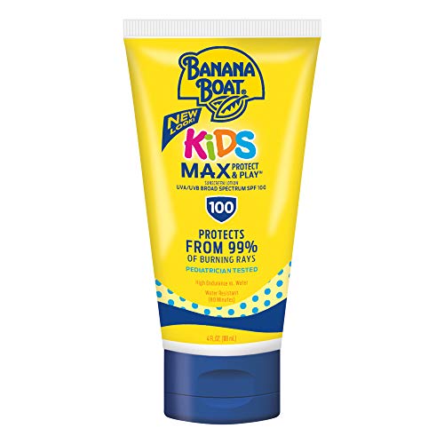 Banana Boat Banana Boat Kids Max Protect & Play Lotion Sunscreen SPF 100, 4oz | Childrens Sunscreen, Kids Sunblock Spray, High SPF, Water Resistant, 4oz Sunscreen