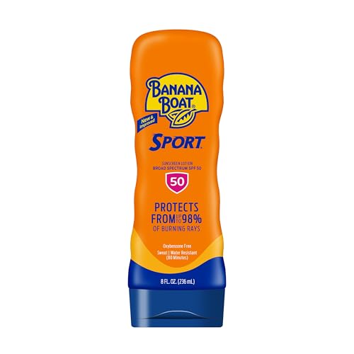 Banana Boat Banana Boat Sport Ultra SPF 50 Sunscreen Lotion, 8oz | Banana Boat Sunscreen SPF 50 Lotion, Oxybenzone Free, Sunblock, Water Resistant, 8oz Sunscreen