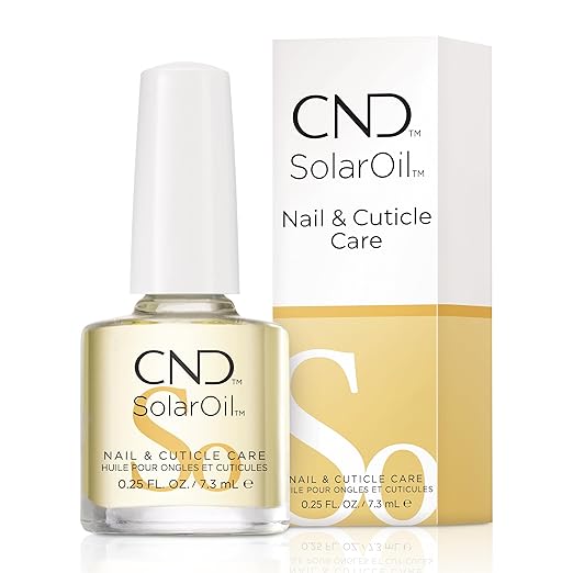 CND SolarOil Cuticle Oil, Natural Blend Of Jojoba, Vitamin E, Rice Bran and Sweet Almond Oils, Moisturizes and Conditions Skin, 0.25 fl oz Moisturiser