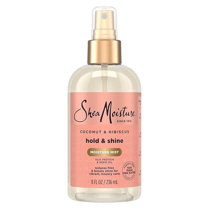 Shea Moisture SheaMoisture Hold and Shine Moisture Mist Coconut and Hibiscus for Thick, Curly Hair for Frizz Control 8 oz Moisturiser