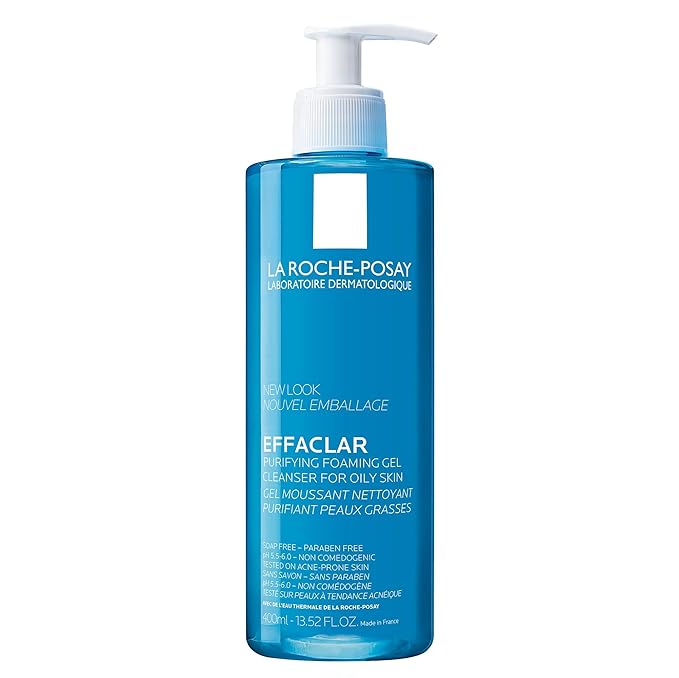 La Roche-Posay La Roche-Posay Effaclar Purifying Foaming Gel Cleanser for Oily Skin, With Zinc Pidolate To Remove Excess Oil & Shine, Alcohol Free & Oil Free, Sensitive Skin Tested Korean face wash