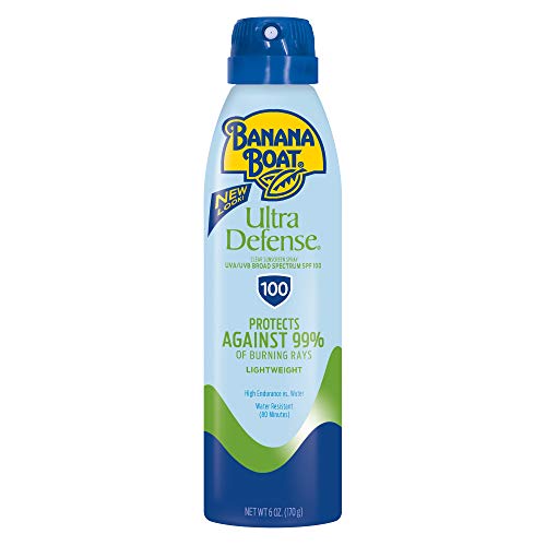 Banana Boat Banana Boat Ultra Defense Clear Sunscreen Spray SPF 100, 6oz | Lightweight Sunscreen, Banana Boat SPF 100, Water Resistant, 6oz Sunscreen