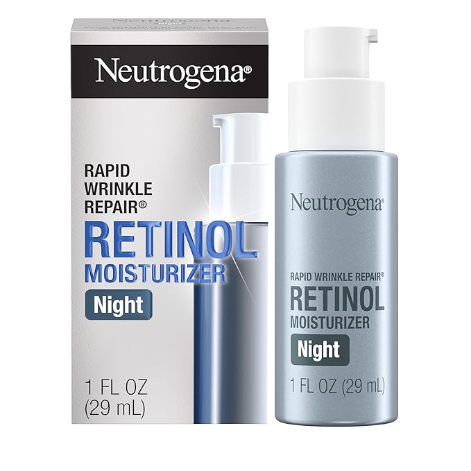 Neutrogena Neutrogena Rapid Wrinkle Repair Retinol Night Face Moisturizer, Daily Anti-Aging Face Cream with Retinol & Hyaluronic Acid to Fight Fine Lines & Wrinkles, 1 fl. oz Moisturiser