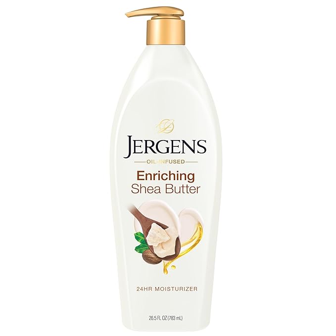 Jergens Jergens Shea Butter Hand and Body Lotion, Deep Conditioning Moisturizer, 3X More Radiant Skin, with Pure Shea Butter, Dermatologist Tested, 26.5 Oz Moisturiser