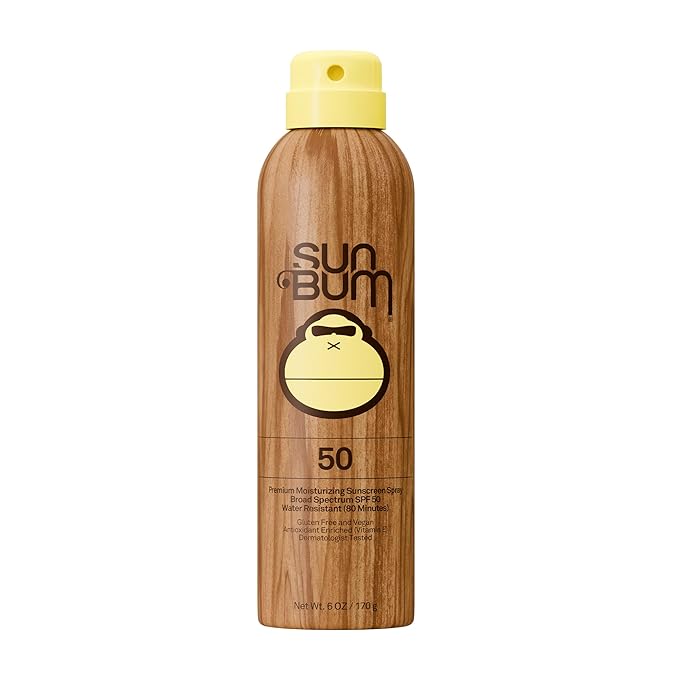 Sun Bum Sun Bum Original SPF 50 Sunscreen Body Spray - Broad Spectrum Moisturizing Sunscreen with Vitamin E - Hawaii 104 Act Compliant (Made without Octinoxate & Oxybenzone) - 6 oz Sunscreen