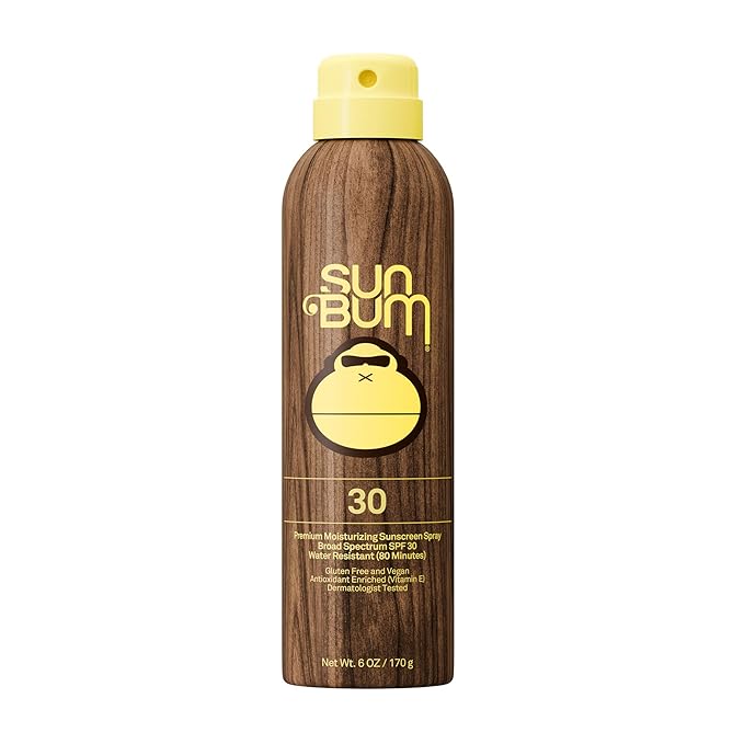 Sun Bum Sun Bum Original SPF 30 Sunscreen Body Spray - Broad Spectrum Moisturizing Sunscreen with Vitamin E - Hawaii 104 Act Compliant (Made without Octinoxate & Oxybenzone) - 6 oz Sunscreen