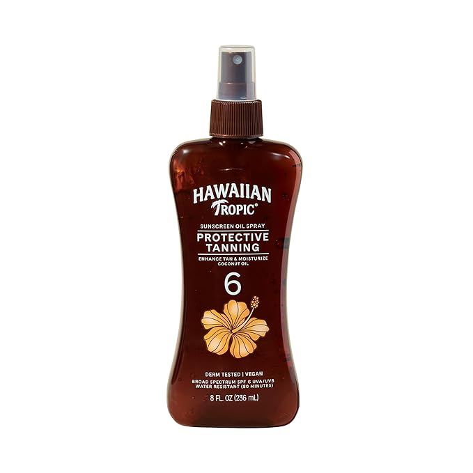 Hawaiian Tropic Hawaiian Tropic Dark Tanning Oil Spray Pump, SPF 6 8 Oz (Packaging May Vary) Sunscreen