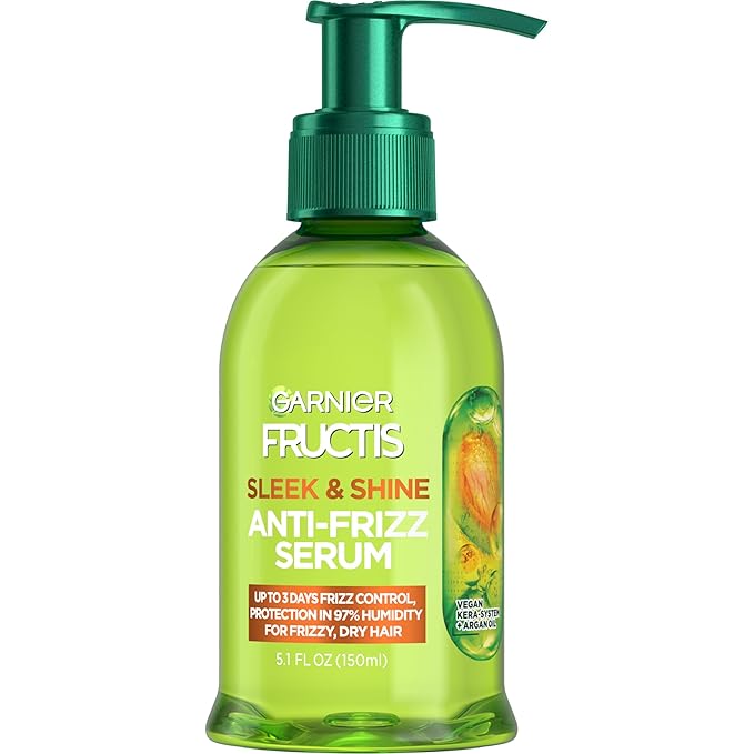 Garnier Garnier Fructis Sleek & Shine Anti-Frizz Serum for Frizzy, Dry Hair, Argan Oil, 5.1 Fl Oz, 1 Count (Packaging May Vary) Korean face wash