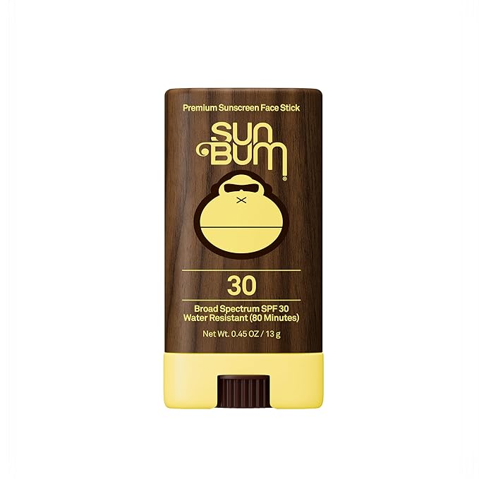 Sun Bum Sun Bum Original SPF 30 Face Stick Sunscreen - Water-Resistant Broad Spectrum Facial Sunscreen with Vitamin E - Hawaii 104 Act Compliant (Without Octinoxate & Oxybenzone) - Travel Friendly - 0.45 oz Sunscreen