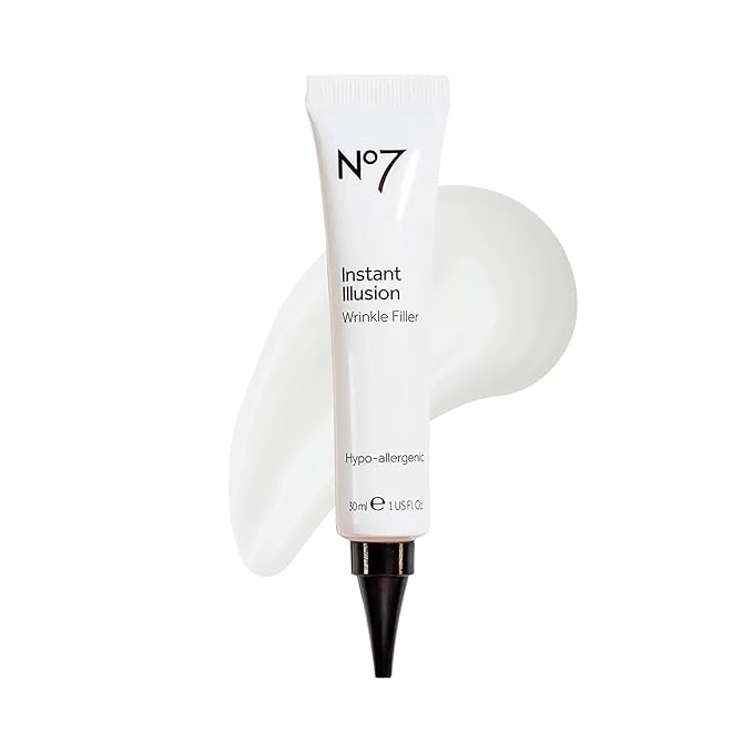 No7 No7 Instant Illusion Wrinkle Filler - Anti Aging Serum for Face to Smooth + Blur Fine Lines and Wrinkles - Gives Complexion a Youthful and Radiant Glow (1 Fl Oz) Serum