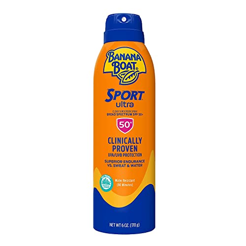 Banana Boat Banana Boat Sport Ultra SPF 50 Sunscreen Spray, 6oz | Sport Spray Sunscreen SPF 50, Sunblock, Skin Sun Protection, Water Resistant Sun Care, 6oz Sunscreen