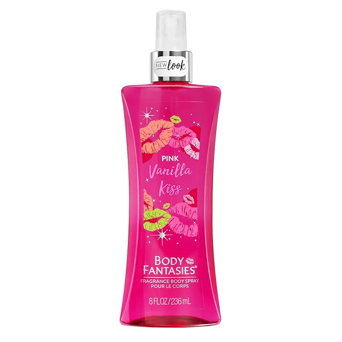 Body Fantasies BODY FANTASIES SIGNATURE Fragrance Body Spray, Pink Vanilla Kiss Fantasy, 8 Fluid Ounce skincare