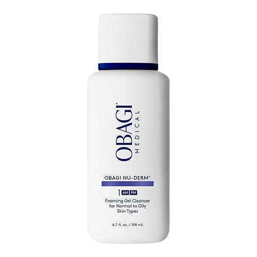 Obagi Nu-Derm Foaming Gel Cleanser for Face – Deep-Cleansing & Hydrating Facial Cleanser with Aloe Vera – For Normal to Oily Skin Types Water Cleanser