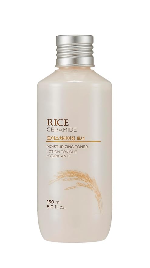 The Face Shop The Face Shop Rice Ceramide Moisturizing Toner - Rice Extract Rice Toner for Face - Strengthens Skin Barrier - Hydrating Targets Dryness - Lightweight Face Moisturizer - Glow Essence Korean Skin Care Korean face wash