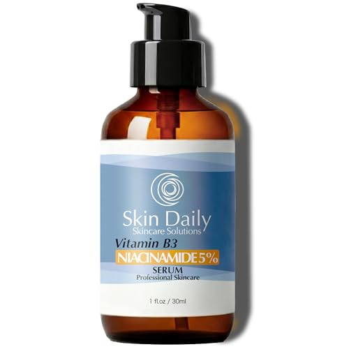 Skin Daily Skincare Solutions SkinDaily Niacinamide Serum for Face -1oz- Vitamin B3 Pore Minimizer Dermatologist Recommend Concentration - Targets Aging Skin, Wrinkles, Dark Spots - Superior Moisturizer and Skin Brightening Serum