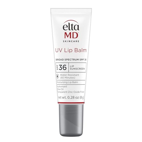 EltaMD EltaMD UV Lip Balm SPF Sunscreen, Sunscreen Lip Balm with SPF 30+, Protects Dry Cracked Lips, Transparent Zinc Oxide, 0.28 Tube Sunscreen