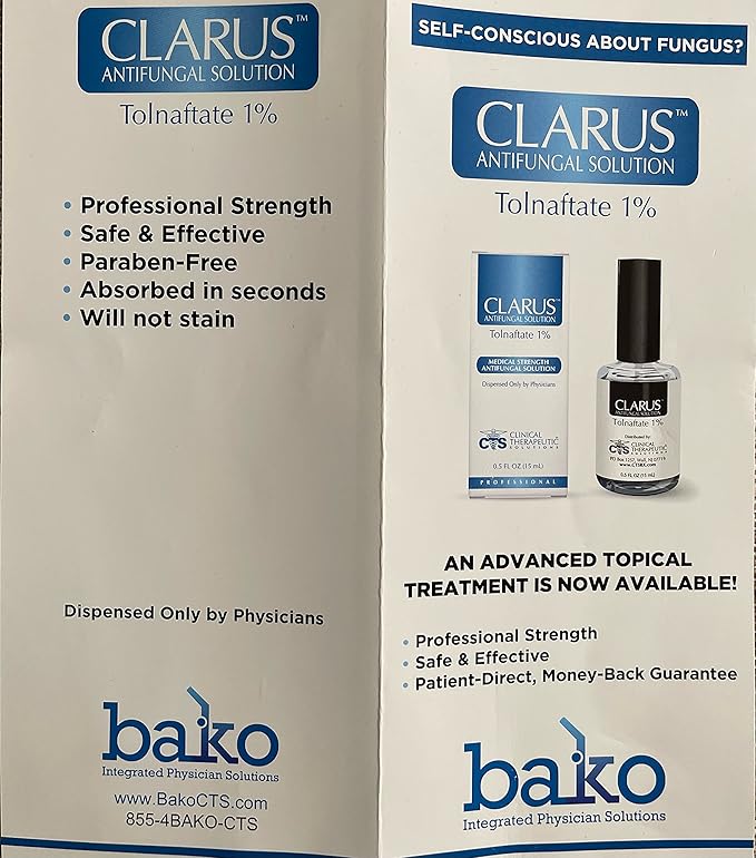 Advanced Footcare Clarus Solution Antifungal 1%, 0.5 floz skincare