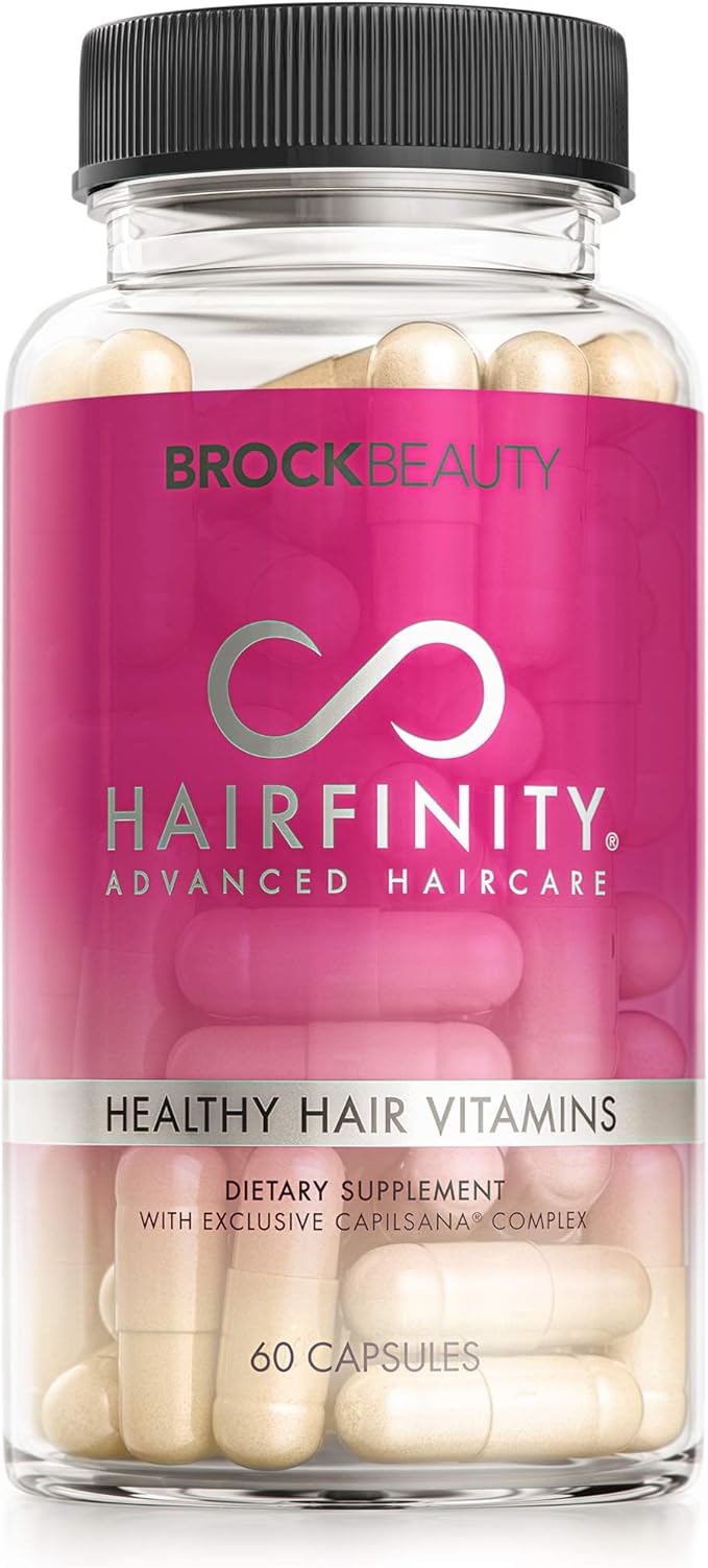 Hairfinity Hairfinity Hair Vitamins - Scientifically Formulated with Biotin, Amino Acids, and a Vitamin Supplement That Helps Support Hair Growth - Vegan - 60 Veggie Capsules (1 Month Supply) skincare