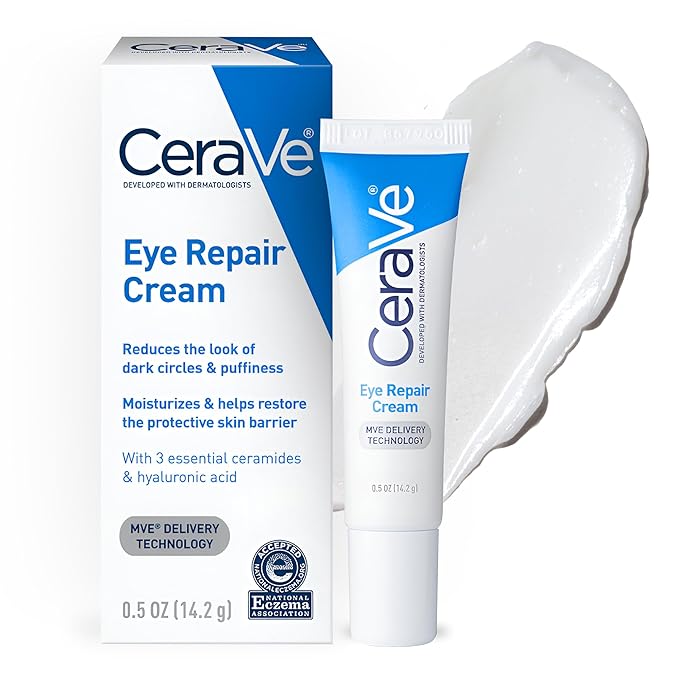CeraVe CeraVe Eye Repair Cream, Under Eye Cream For Puffiness And Bags Under Eyes, Hyaluronic Acid + Niacinamide + Marine Botanical Complex, Oil Free & Opthalmologist Tested Korean face wash