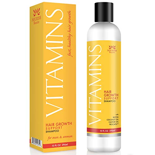 Nourish Beaute Nourish Beaute Vitamins Shampoo for Hair Loss that Promotes Hair Regrowth, Volume and Thickening with Biotin, DHT Blockers, Antioxidants, Oils and Extracts, For Men and Women, 1 Pack, 10 Ounces Exfoliator