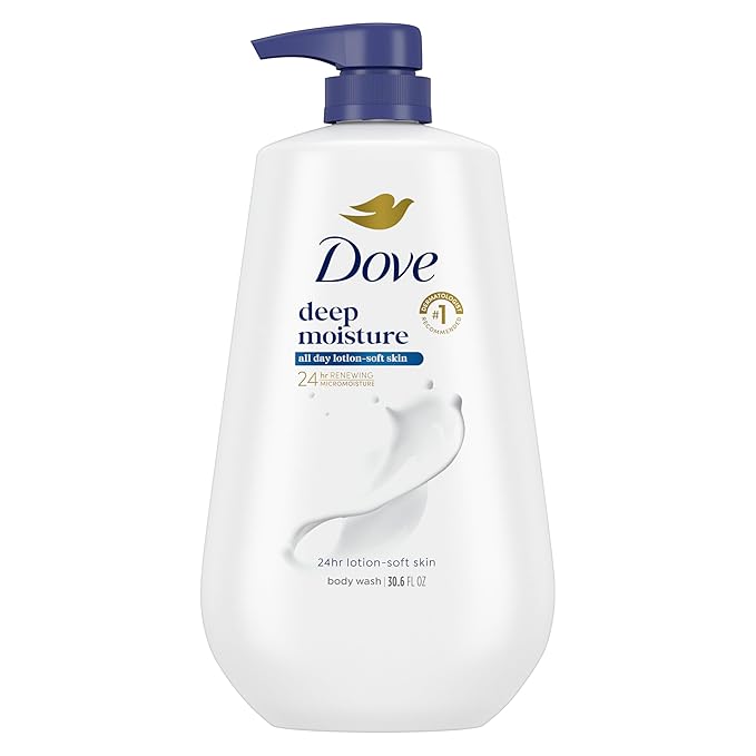 Dove Dove Body Wash Deep Moisture for 24hr Lotion-Soft Skin Moisture Moisturizing Skin Cleanser with No Sulfates No Parabens 30.6 oz Korean face wash