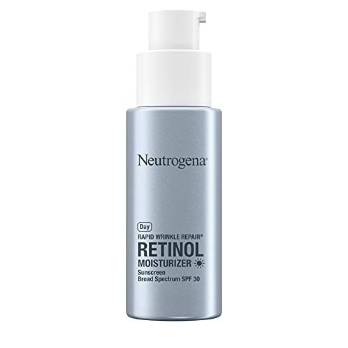 Neutrogena Neutrogena Rapid Wrinkle Repair Retinol Anti-Wrinkle Moisturizer with SPF 30 Sunscreen, Daily Anti-Wrinkle Face & Neck Retinol Cream with Hyaluronic Acid & Retinol, Paraben-Free, 1 fl. oz Sunscreen