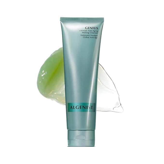 Algenist Algenist GENIUS Ultimate Anti-Aging Melting Facial Cleanser - Milky Cleanser + Makeup Remover with Avocado Oil, Alguronic Acid and Microalgae Oil - Nourishes Skin + Improves Radiance (5 oz) Water Cleanser