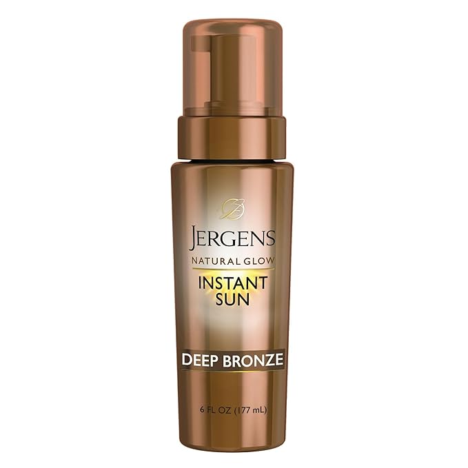 Jergens Jergens Natural Glow Instant Sun Body Mousse, Self Tanner for Deep Bronze Tan, Sunless Tanning Body Bronzer for Natural Looking Color Instantly, 6 Oz Korean face wash