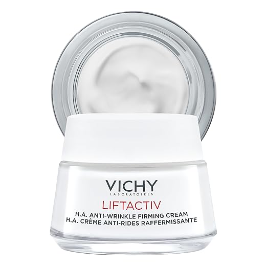Vichy LiftActiv H.A. Anti-Wrinkle Firming Cream, Anti Aging Face Cream With Vitamin C & Hyaluronic Acid, Smoothing & Firming For Wrinkles, Visibly Plumps Skin & Improves Radiance Moisturiser
