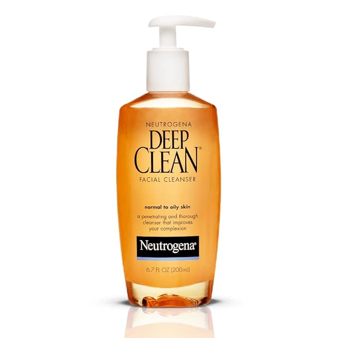 Neutrogena Neutrogena Deep Clean Daily Facial Cleanser with Beta Hydroxy Acid for Normal to Oily Skin, Alcohol-Free, Oil-Free & Non-Comedogenic, 6.7 fl. oz Korean face wash