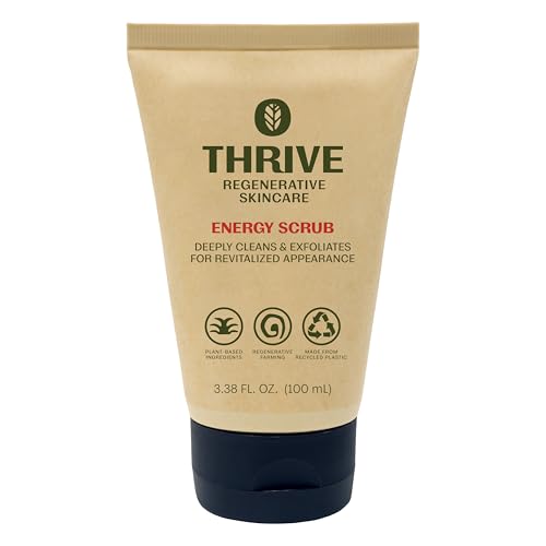 Thrive Natural Care Thrive Natural Care Face Scrub - Gentle Exfoliating Face Wash Provides Deep Cleanse, Improves Skin Texture, Unclogs Pores - Vegan, Oil Free Exfoliator Exfoliator