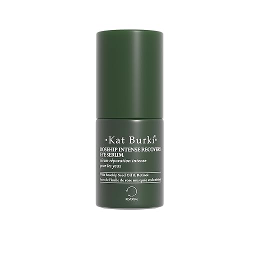 Kat Burki Rose Hip Intense Recovery Eye Serum with 1% Encapsulated Retinol, Vitamin C & Niacinamide, Reduces Dark Circles, Puffiness & Fine Lines, 0.5 Fl Oz Serum
