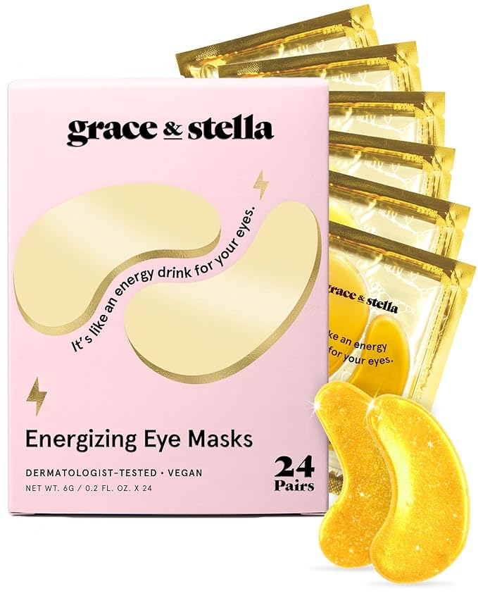grace & stella grace & stella Award Winning Under Eye Mask - Birthday Gifts for Women - Gel Eye Patches for Dark Circles, Puffy Eyes, Undereye Bags - Gifts for Mom - Vegan Self Care (24 Pairs, Gold) Korean face wash