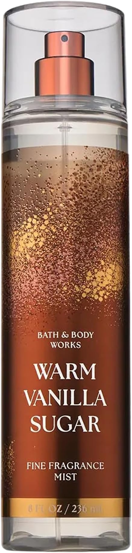 Bath & Body Works Bath & Body Works Warm Vanilla Sugar Fine Fragrance Mist, Body Spray & Perfume for Women, Long-Lasting Personal Fragrance, Sparkling Sugar and Sweet Vanilla Scent, 8 fl oz - 1 Pack skincare