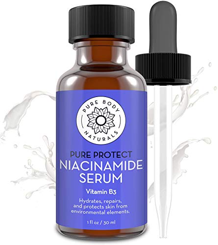 Pure Body Naturals Pure Body Naturals Vitamin B3 Niacinamide Serum, 1 Fluid Ounce - Super Moisturizer Cream for A Younger Looking Face and Body - Pore Reducing Facial Lotion - Pure and Natural Ingredients Serum